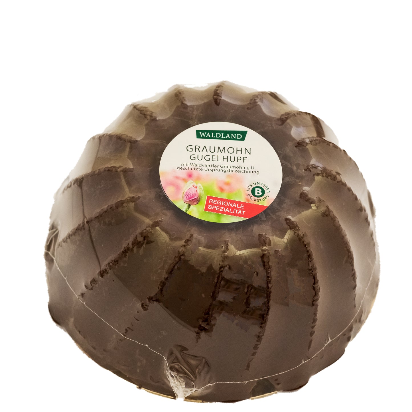 Graumohn Gugelhupf mit Schokoladeglasur