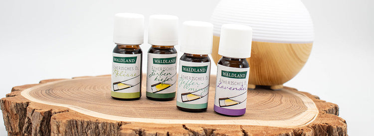 Auswahl verschiedener ätherischer Öle