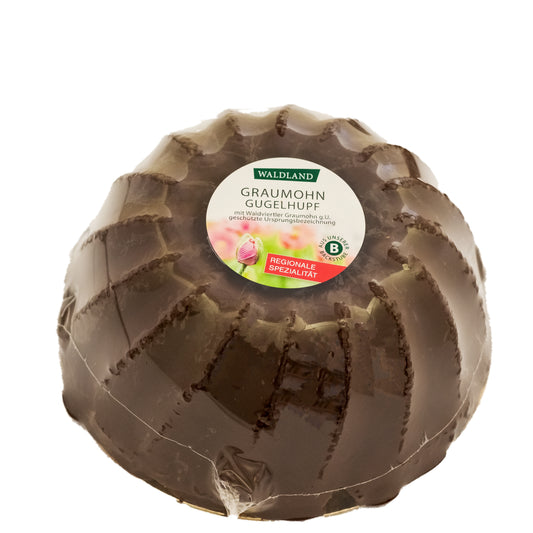 Graumohn Gugelhupf mit Schokoladeglasur