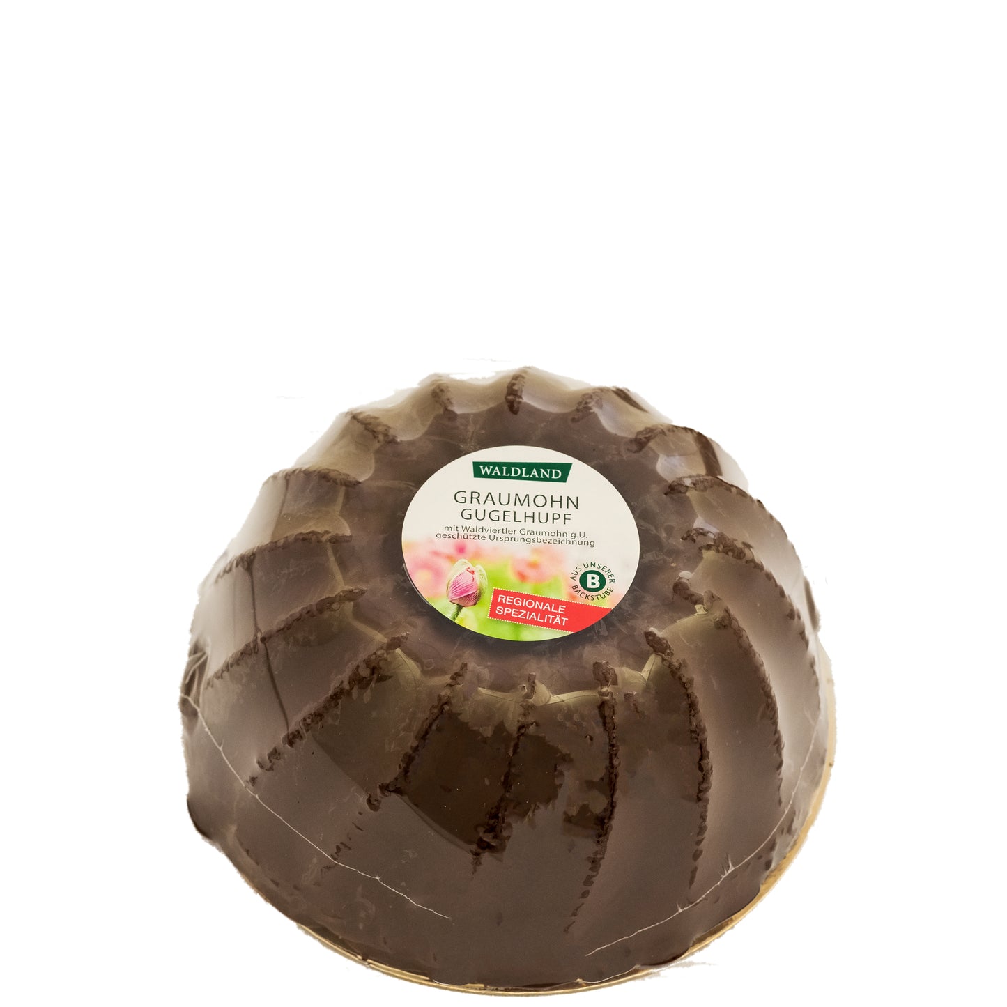 Graumohn Gugelhupf mit Schokoladeglasur